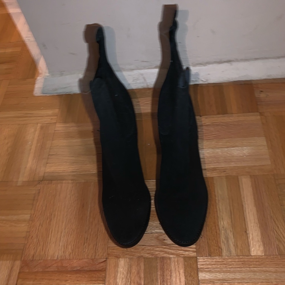 Black suede booties - Picture 3 of 4